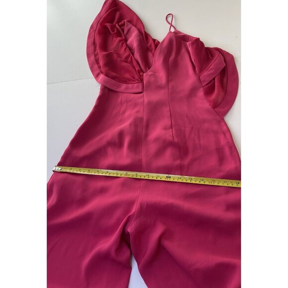 Keepsake No Love Jumpsuit In Raspberry Draped Ruffle Overlay Small - Picture 7 of 8